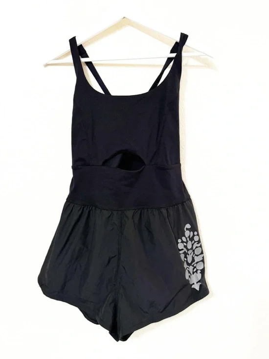 Free People FP Movement Righteous Reflective Logo Runsie Romper Size - Picture 5 of 10